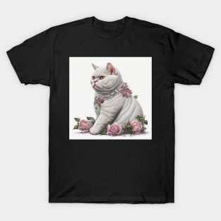 Fluffy White British Shorthair T-Shirt